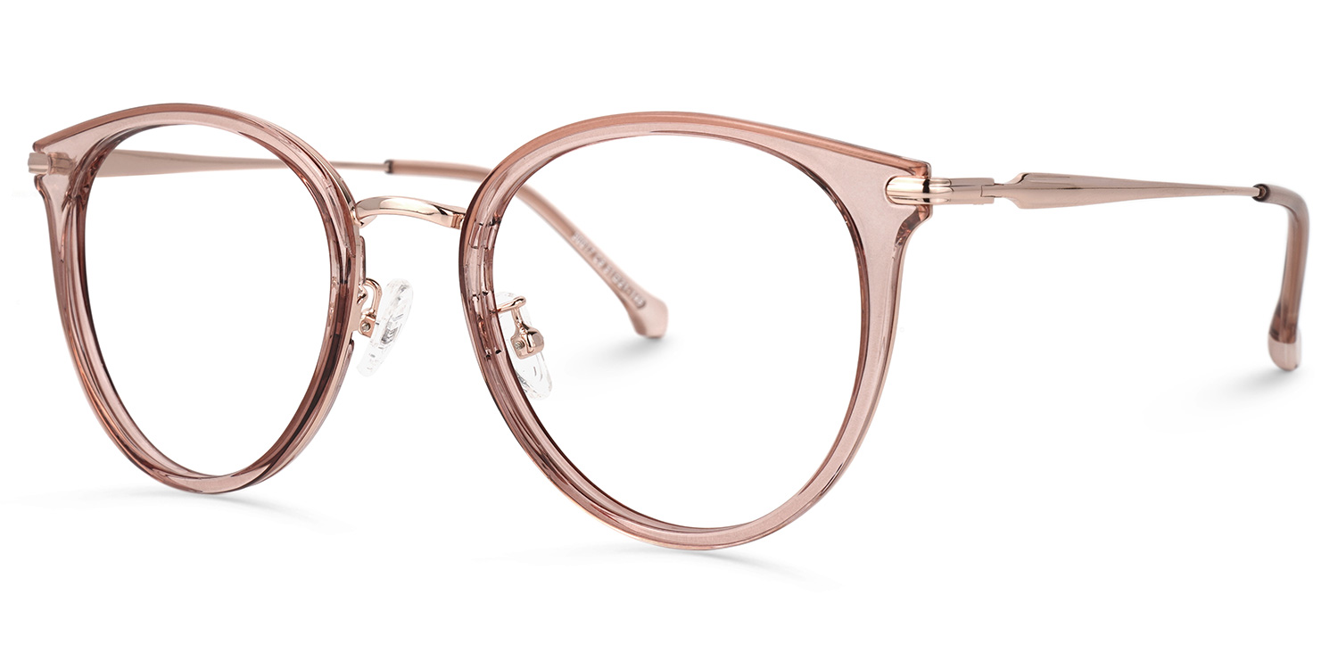Yahaira Round Pink Glasses1