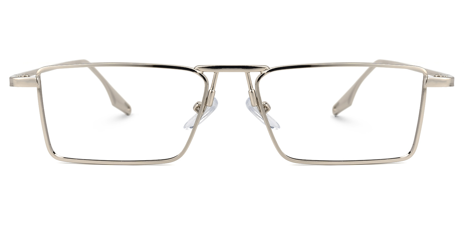 Mallet Rectangle Silver Glasses