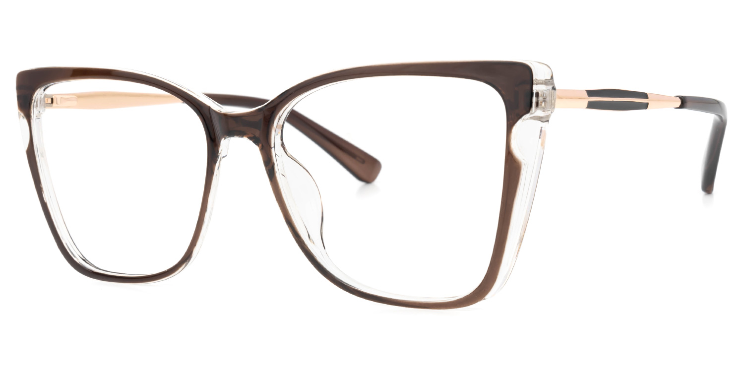 ZEELOOL Shinault Cateye Brown Glasses