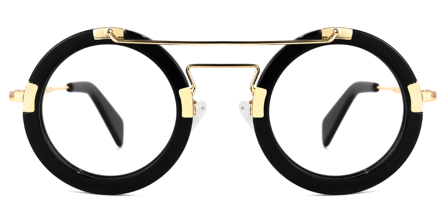 Martis Round Black Glasses0