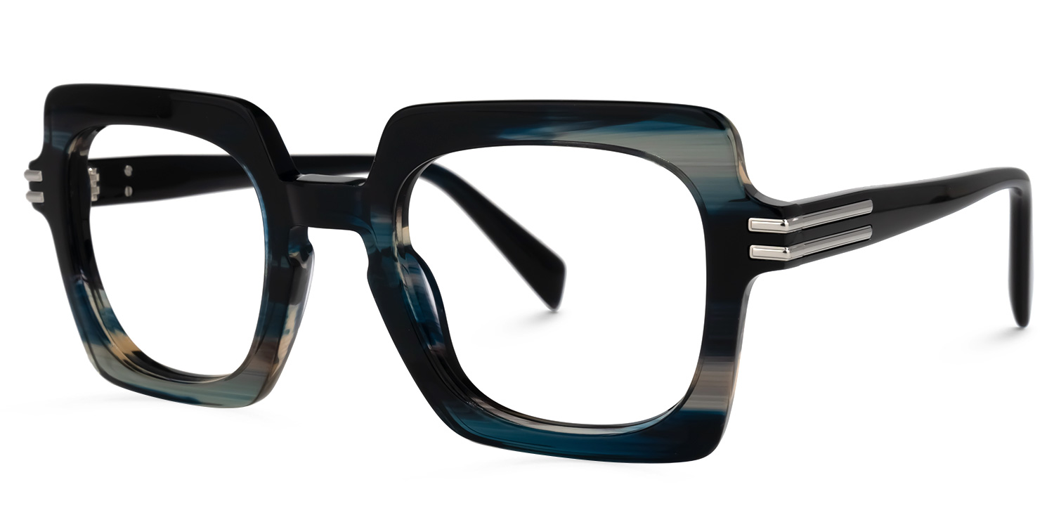 Nogueda Square Blue Glasses1