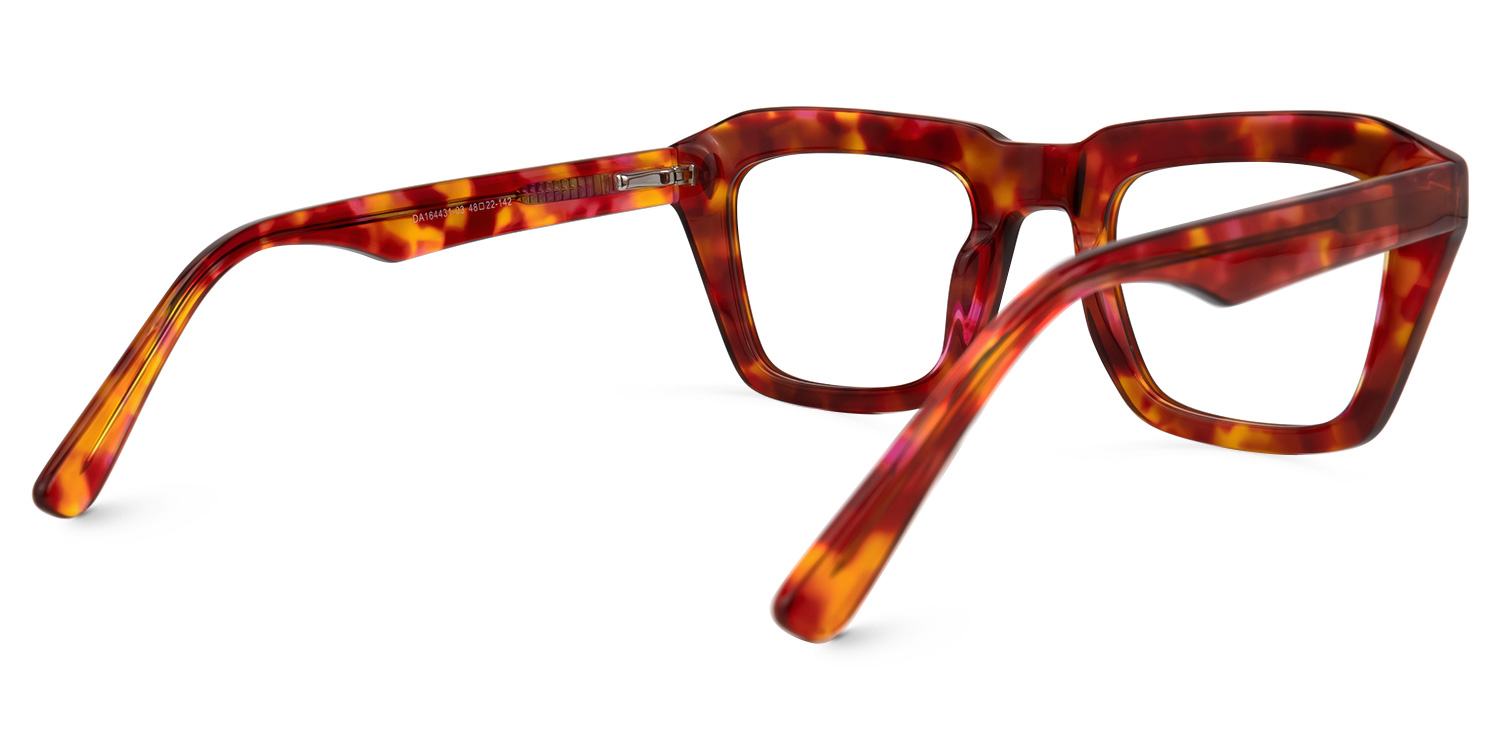 Aquino Square Red-Tortoise Glasses3
