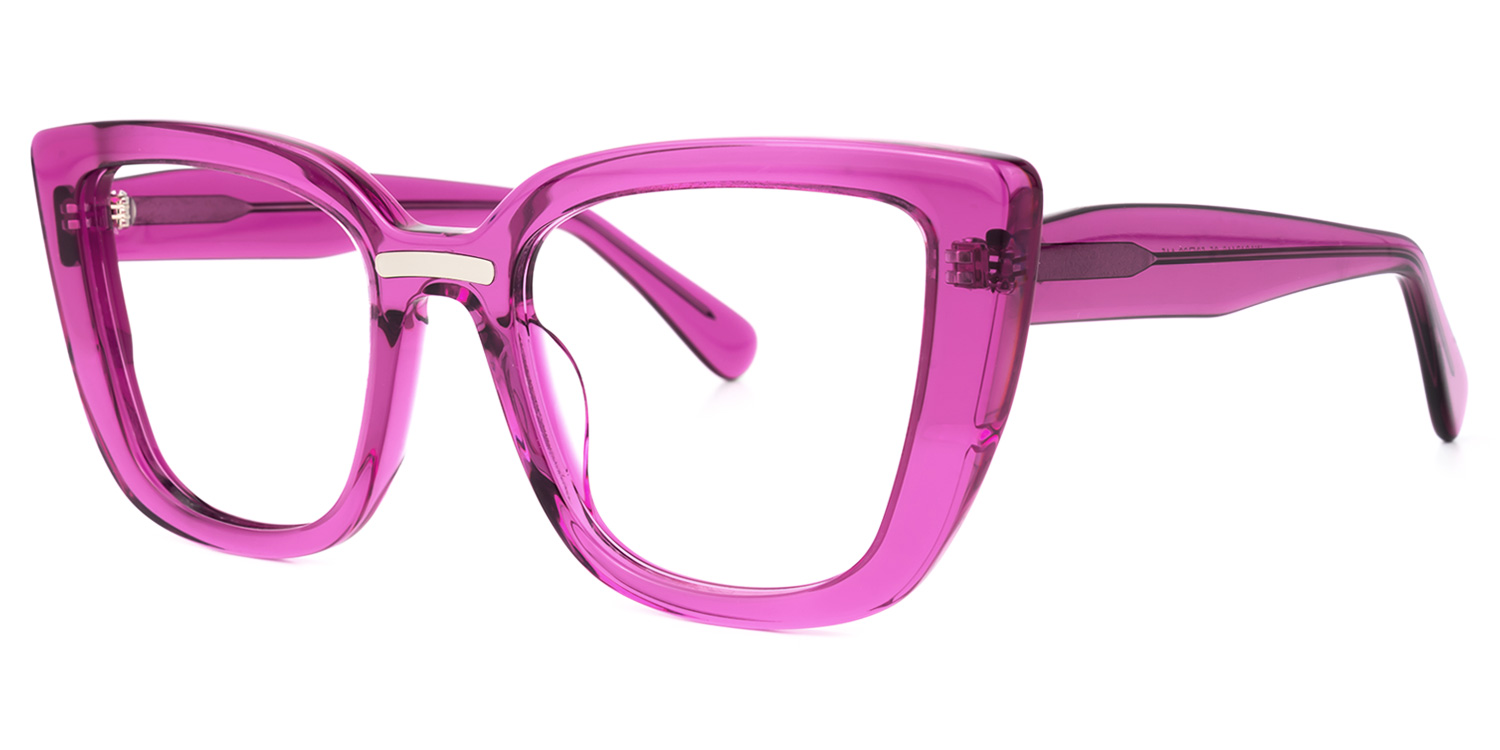 ZEELOOL Peggy Cateye Purple Glasses