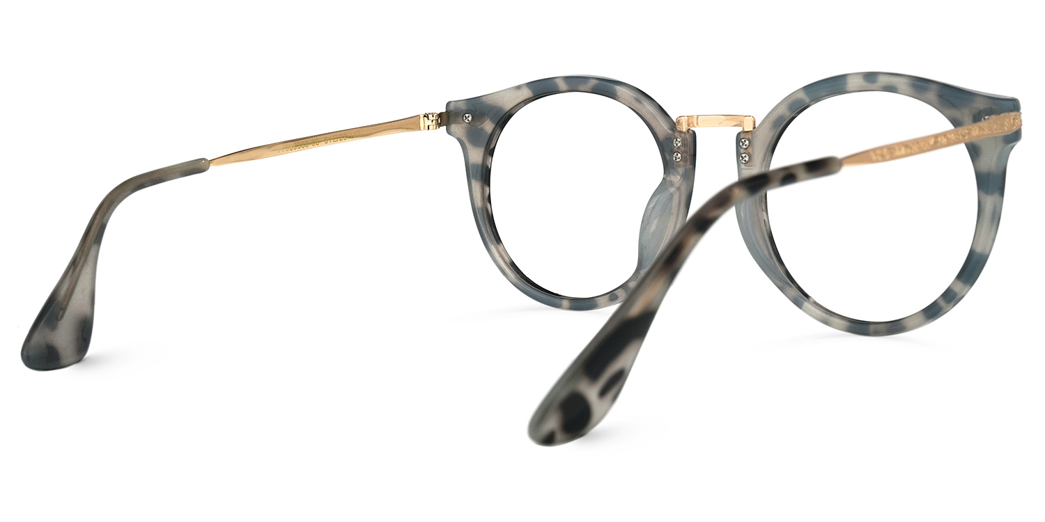 Quentina Round Gray Glasses3