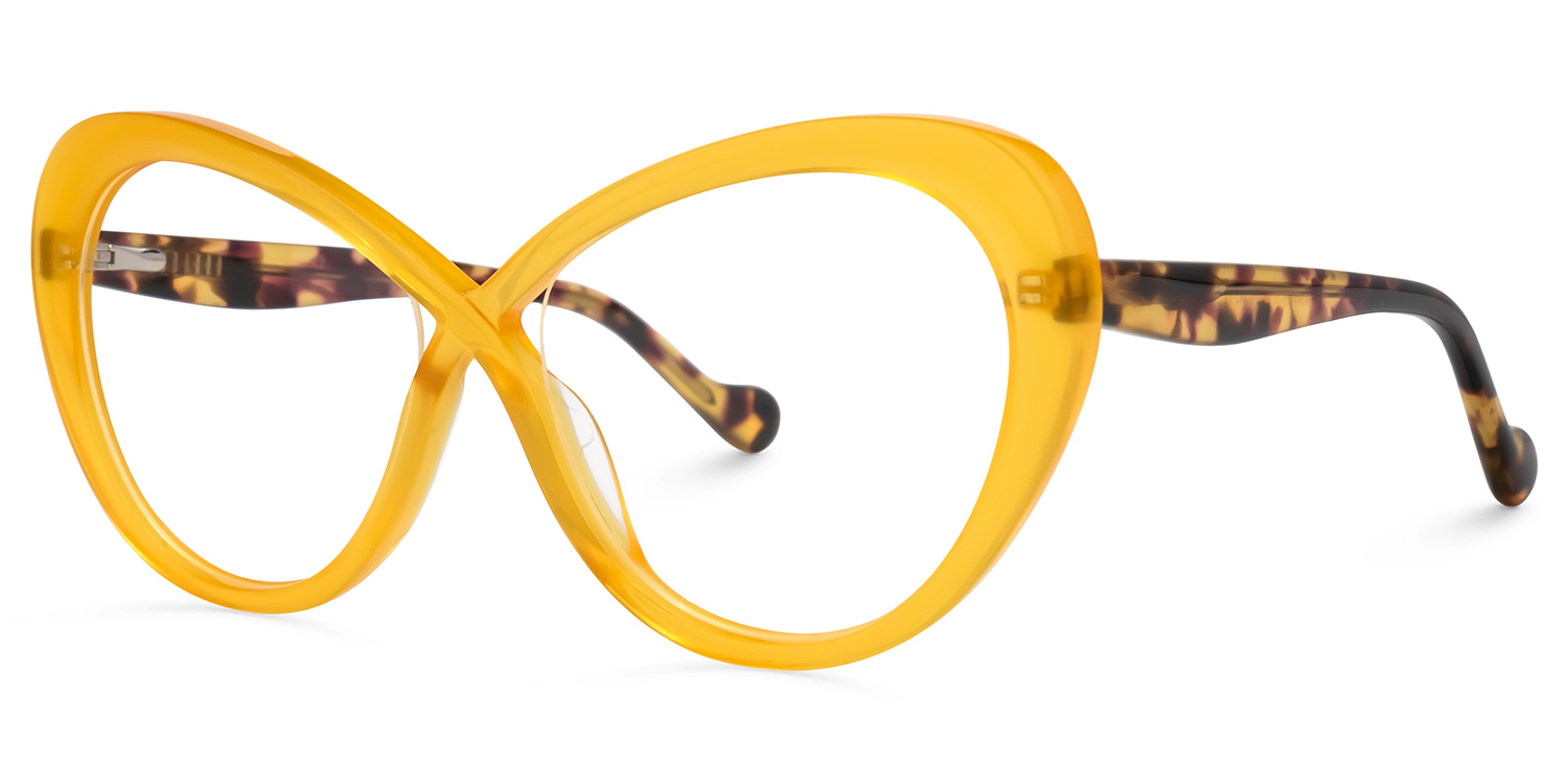 Charde Geometric Yellow Glasses