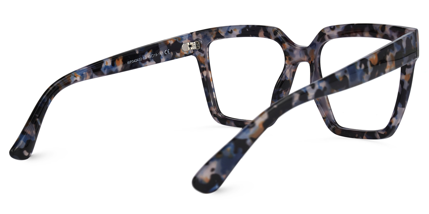 Coleman Square Blue-Floral Glasses3