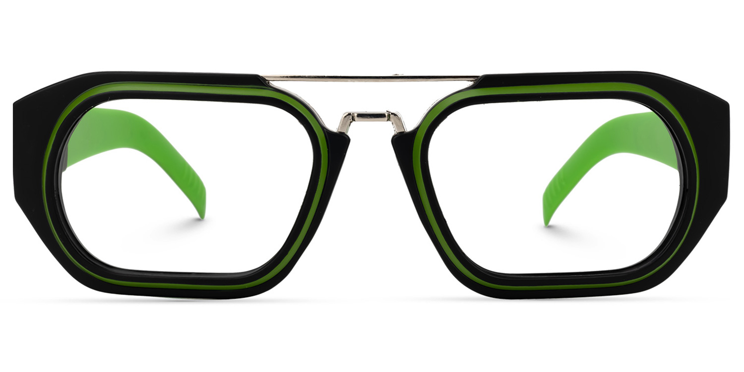 Ineabell Geometric Green Glasses good-img