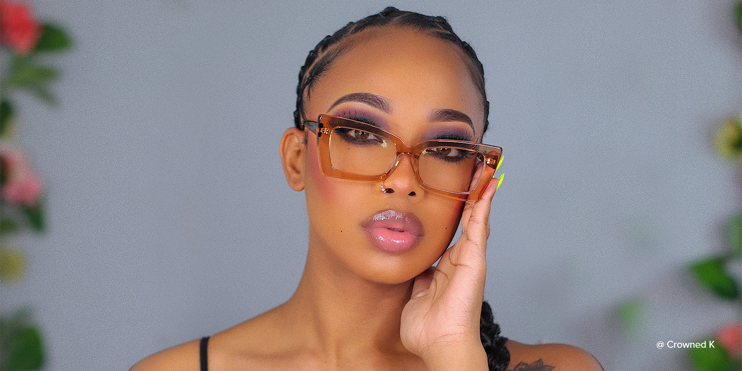 Newell Rectangle Brown Glasses