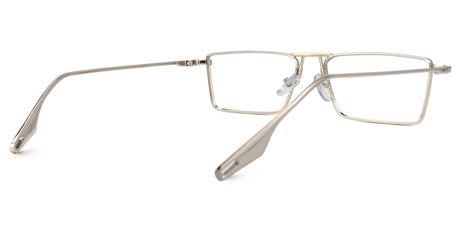 Mallet Rectangle Silver Glasses3