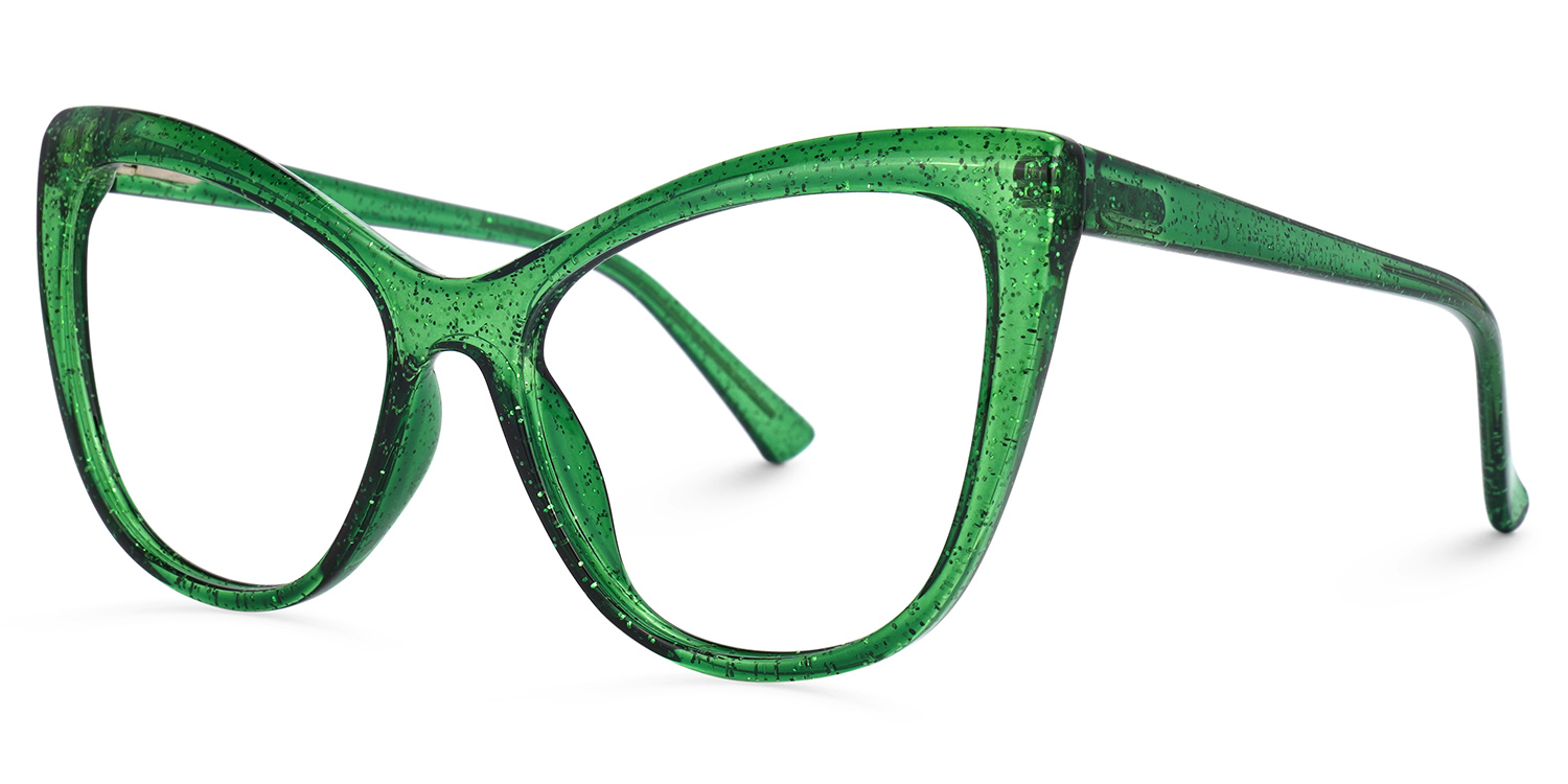 ZEELOOL Gomez Cateye Green Glasses