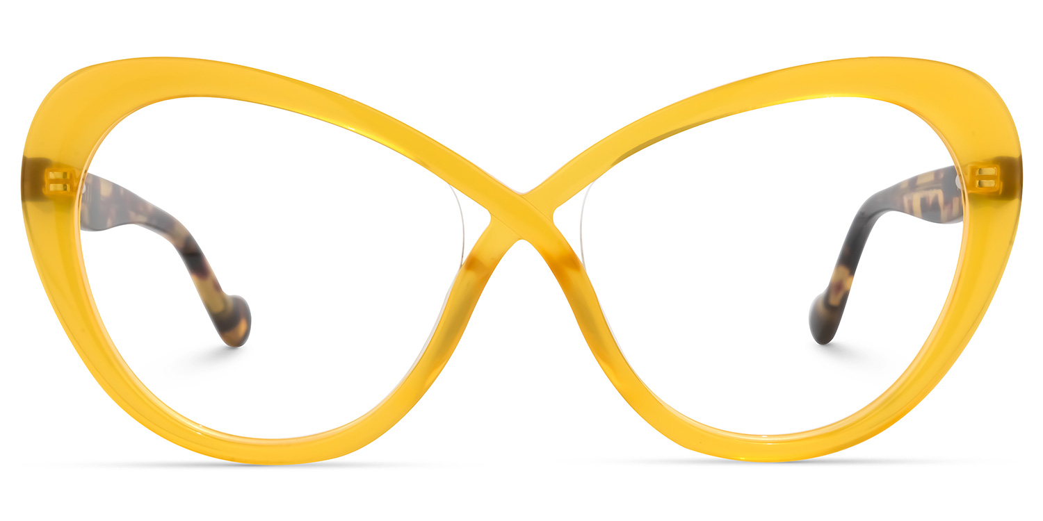 Charde Geometric Yellow Glasses