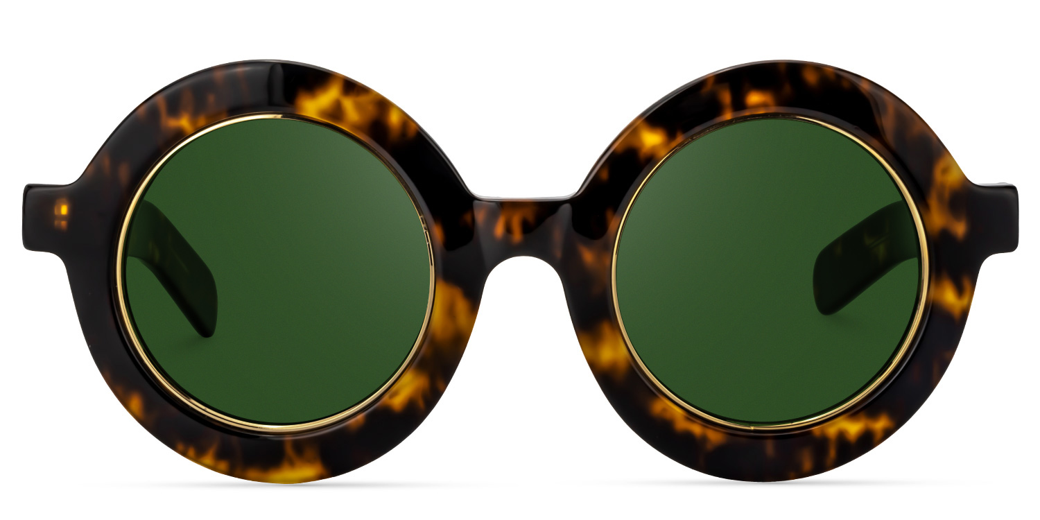 Calhoun Round Yellow Tortoise Glasses7