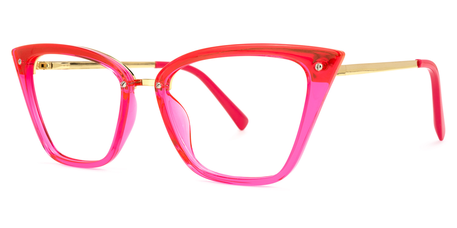 ZEELOOL Dionne Cateye Bright-Pink Glasses