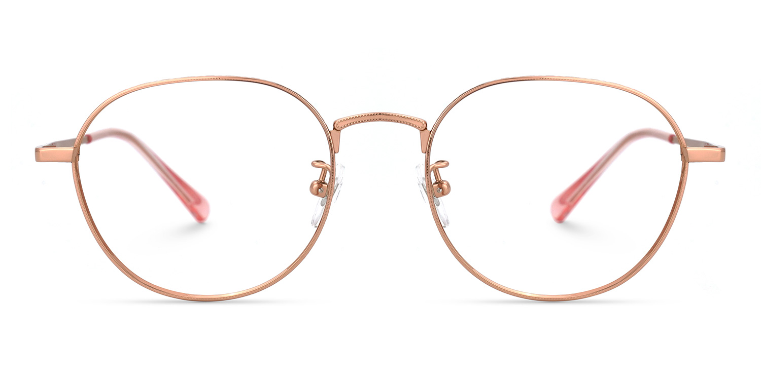 Vasquez Geometric Rose-Gold Glasses