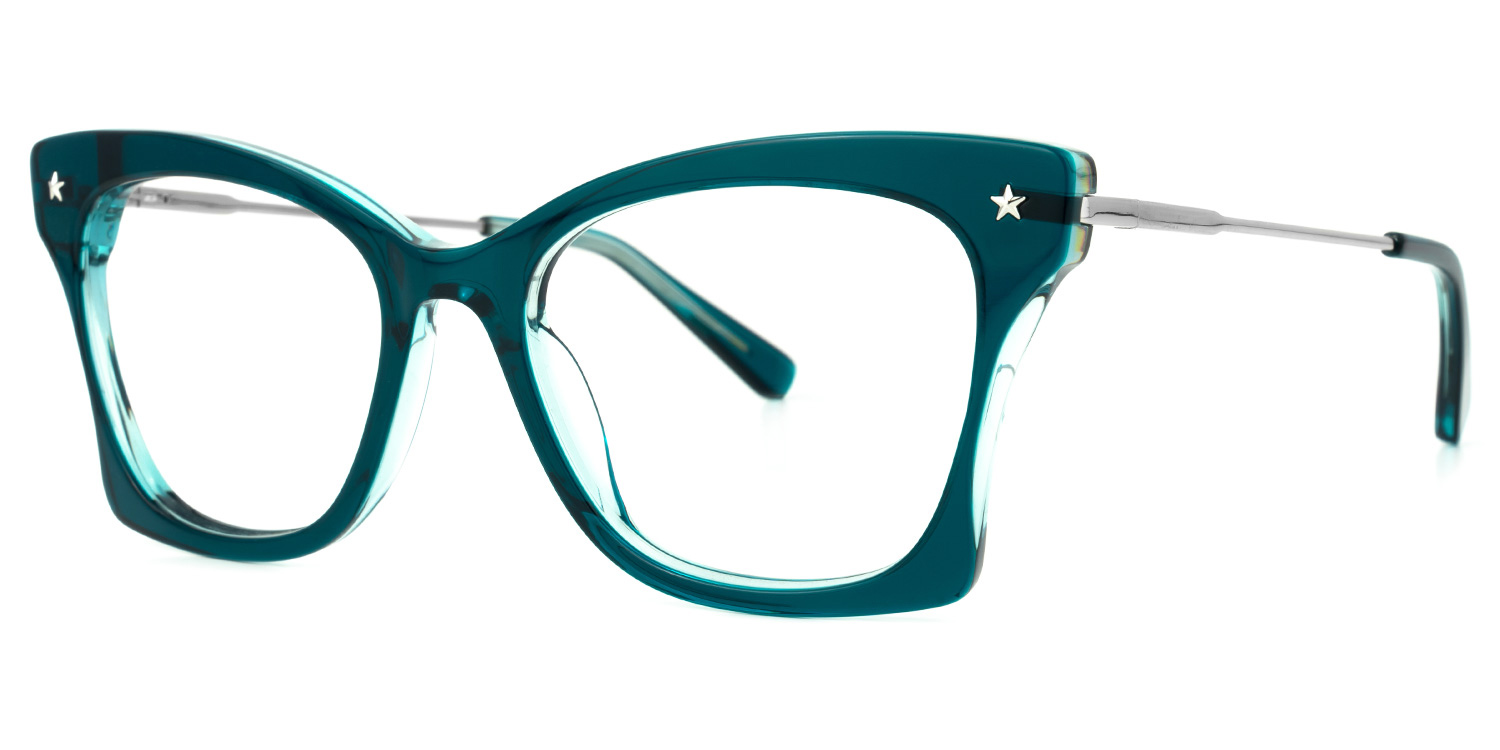 ZEELOOL Tameron Butterfly Peacock-Blue Glasses