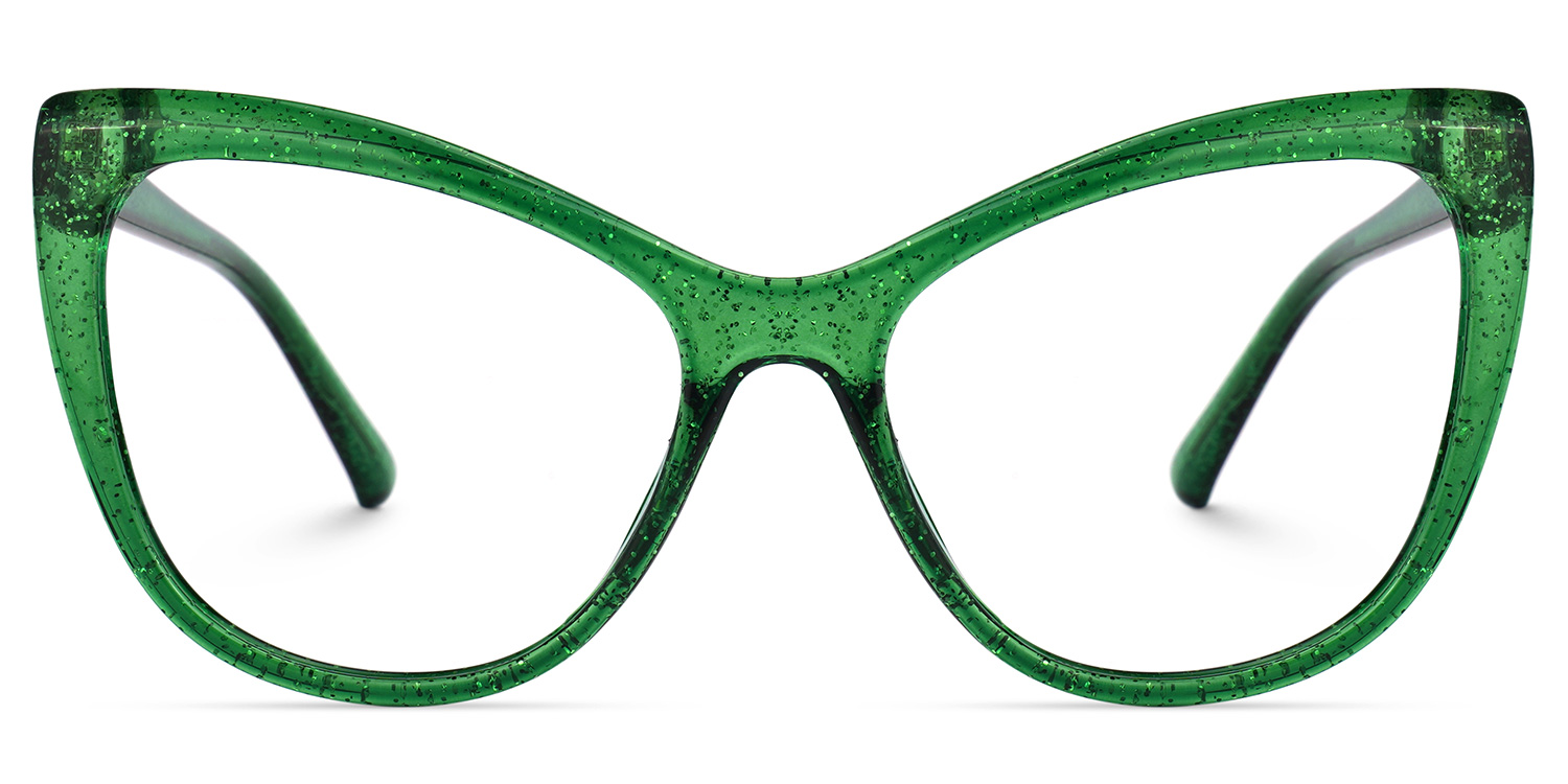 Gomez Cateye Green Glasses