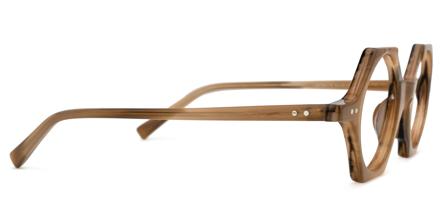 Natalia Geometric Brown Glasses2