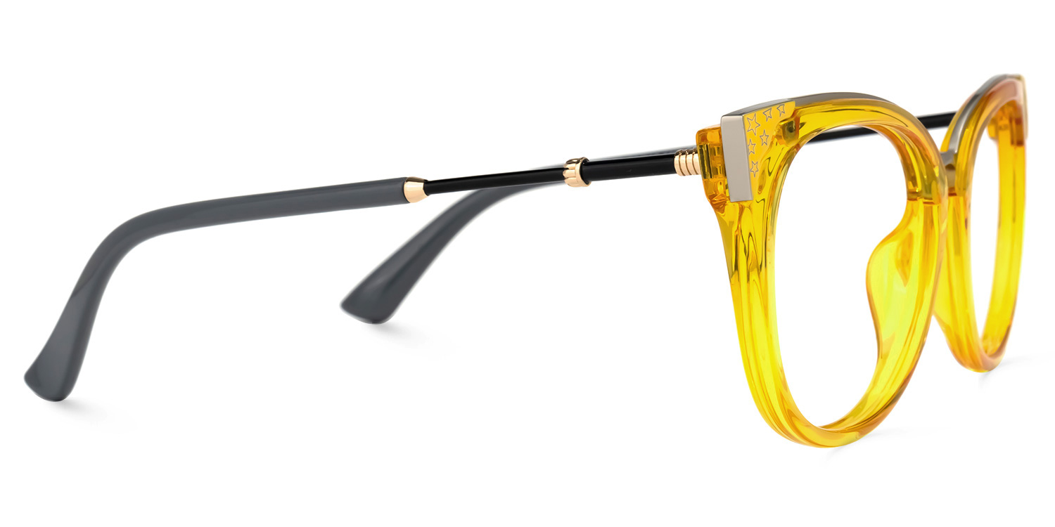 Dalton Cateye Yellow Glasses2