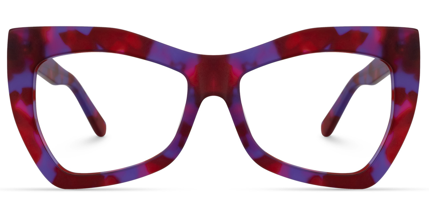 Bernita Geometric Red-Purple Glasses good-img
