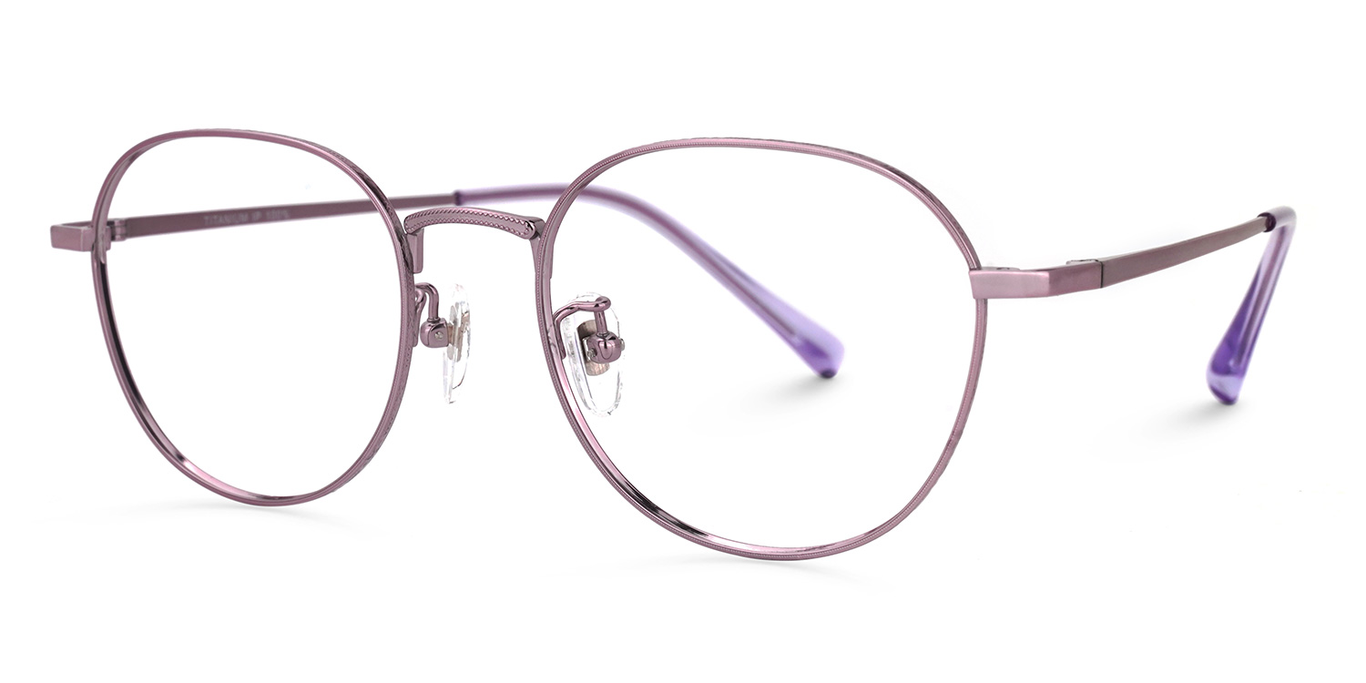 ZEELOOL Vasquez Geometric Purple Glasses