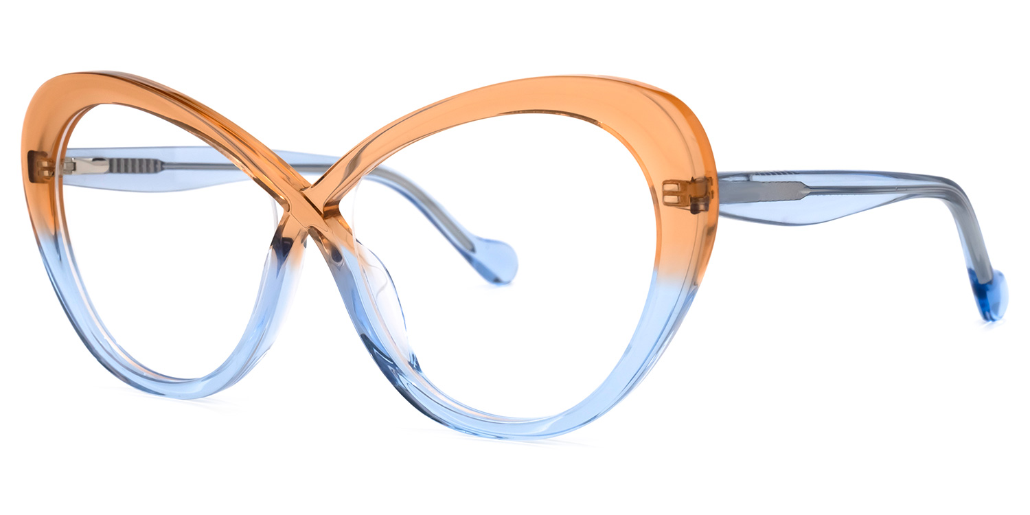 ZEELOOL Charde Geometric Blue Glasses