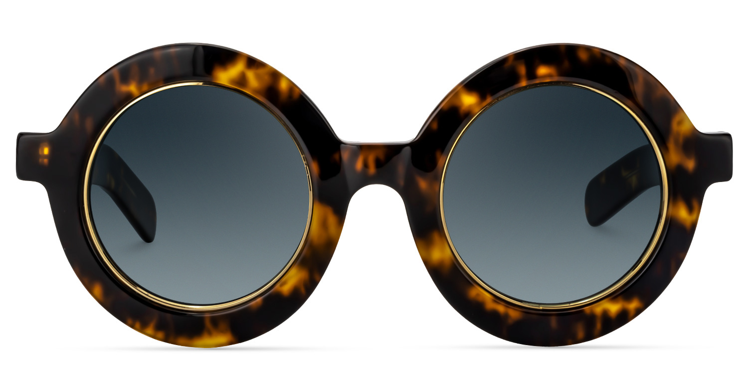 Calhoun Round Yellow Tortoise Glasses12