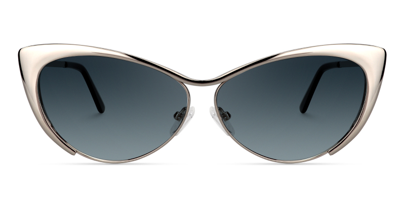 Ellen Cateye Silver Glasses7