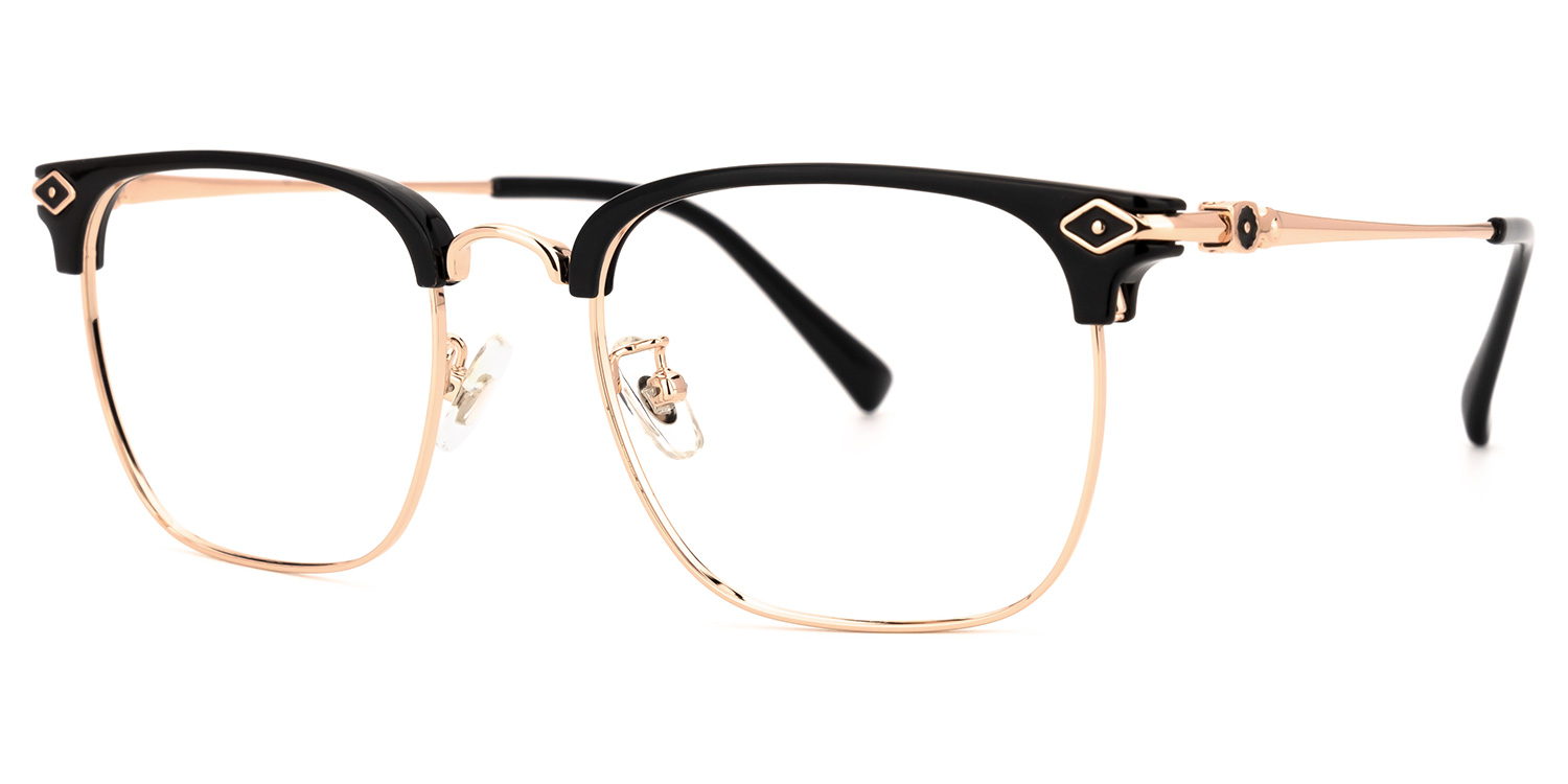 ZEELOOL Tofano Browline Gold Glasses