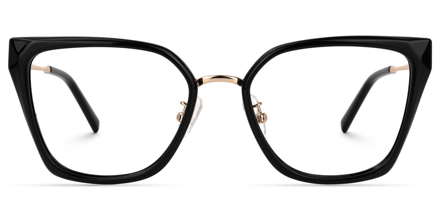 Martine Square Black Glasses