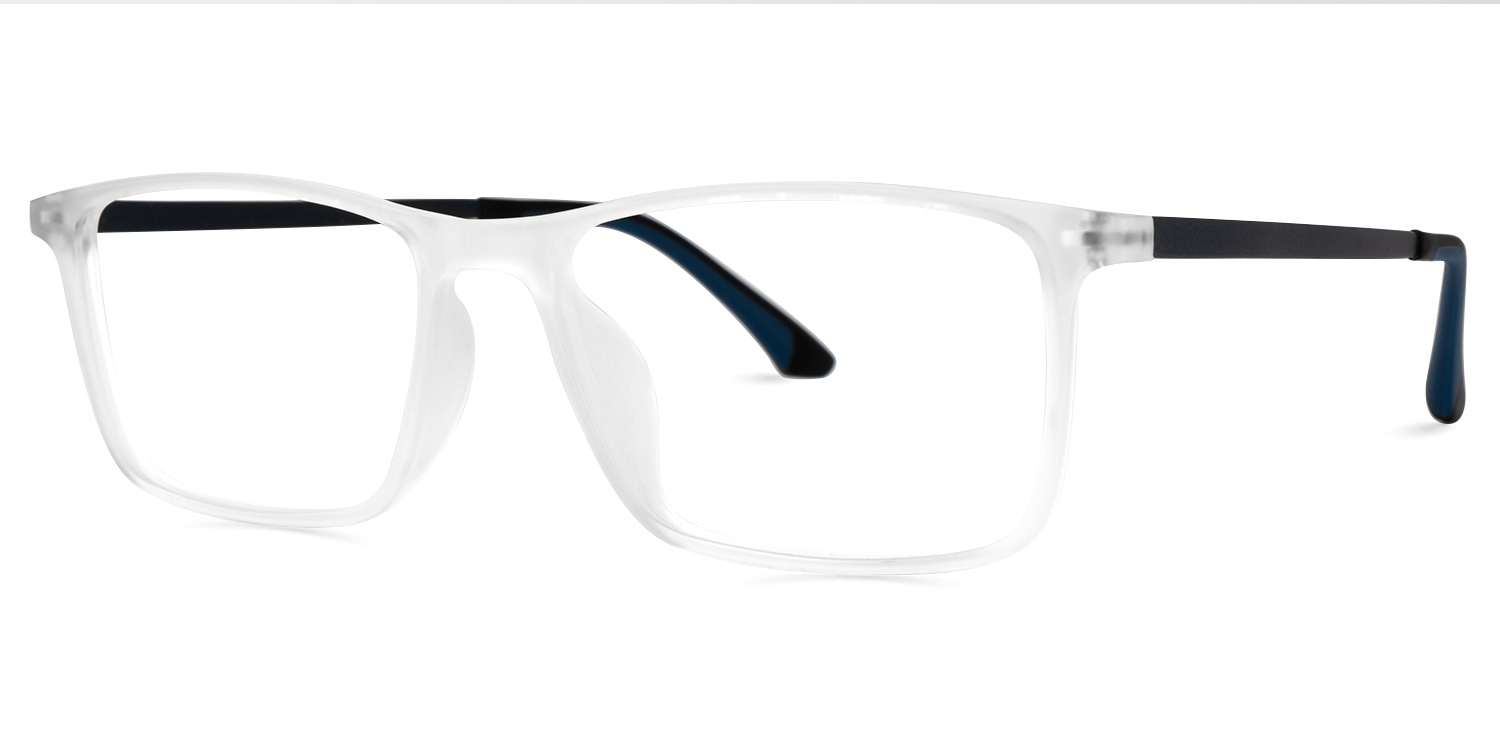 ZEELOOL Bollin Rectangle White Glasses