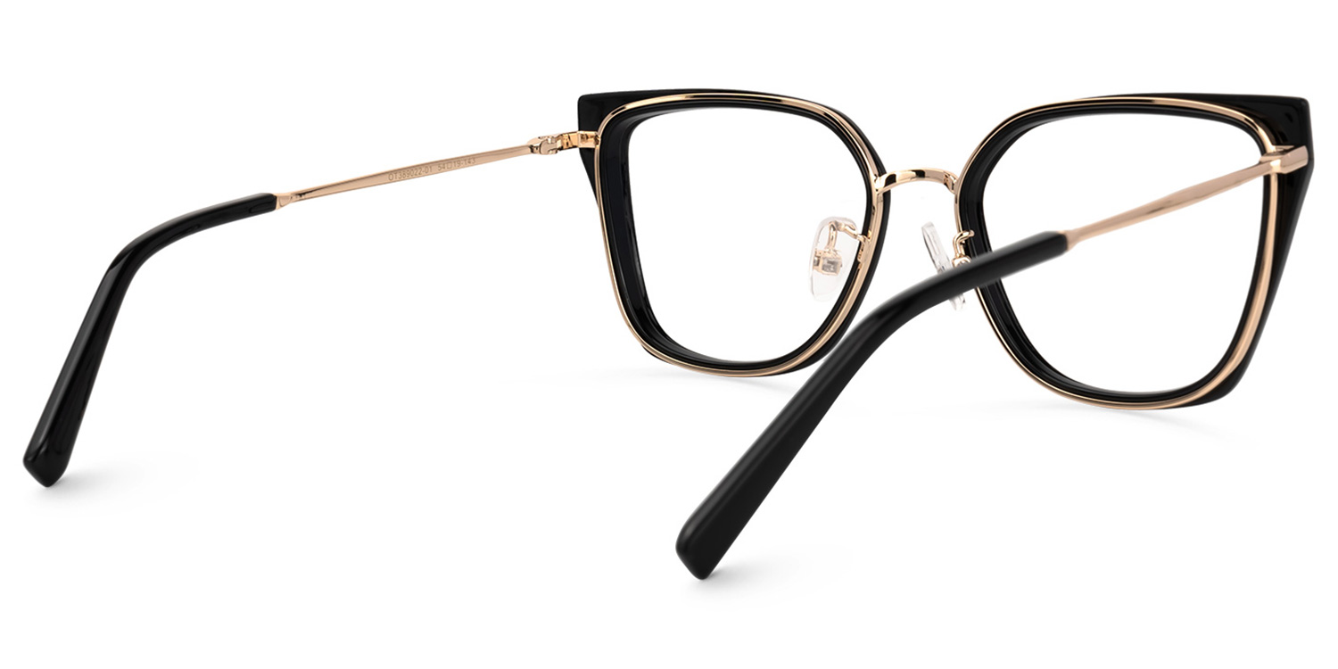 Martine Square Black Glasses2