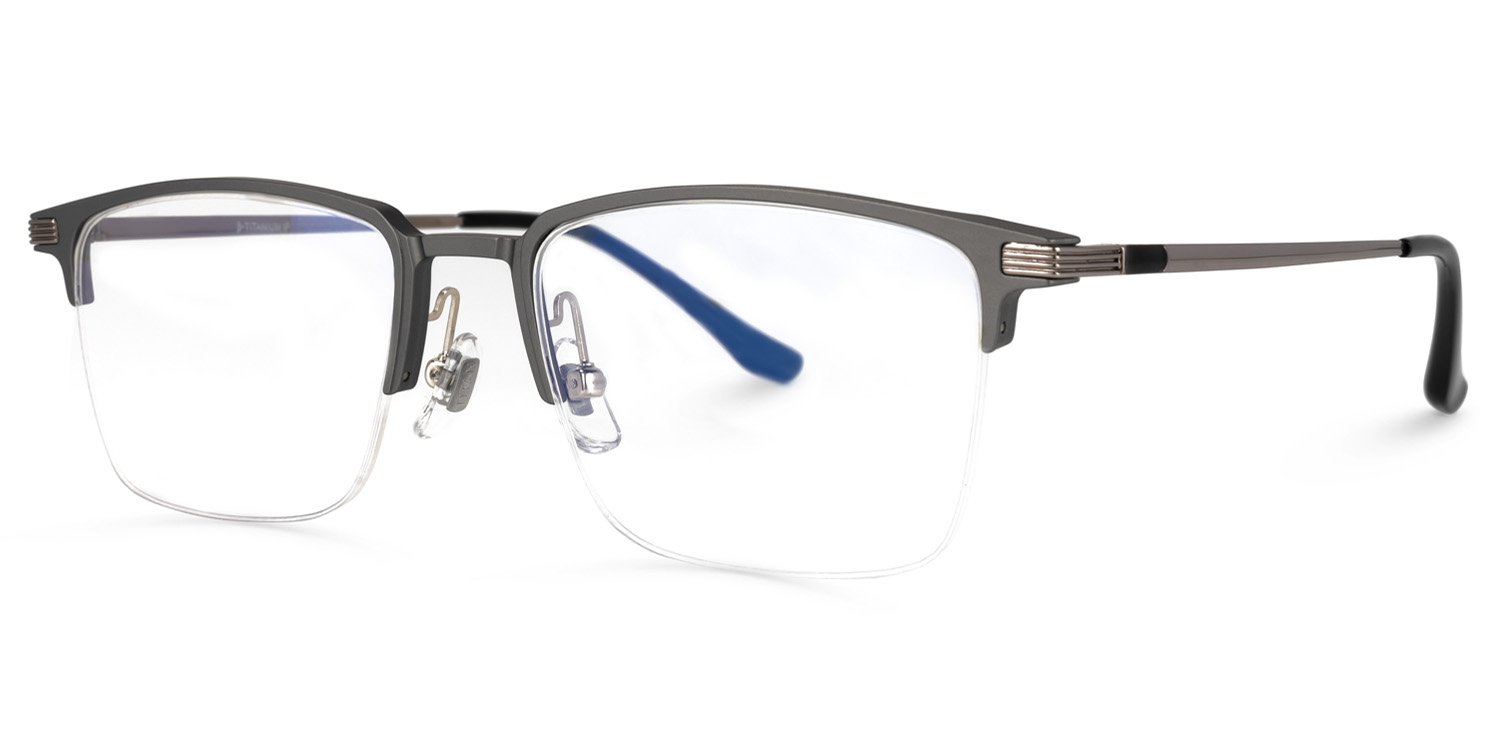 ZEELOOL Yoreisis Rectangle Gray Glasses