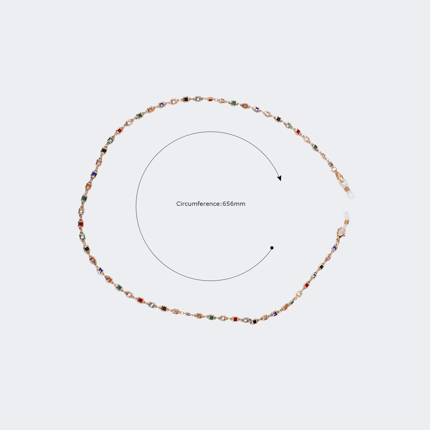 Beautiful Multicolor Diamond Eyeglasses Chains3