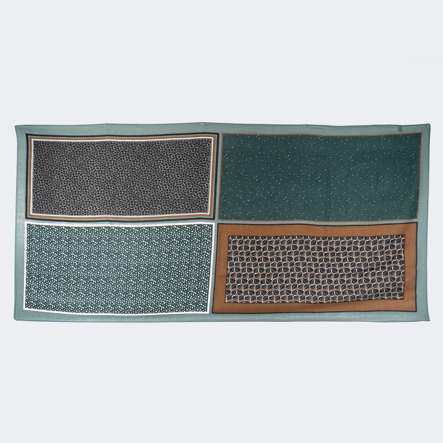 Vintage Four Seasons Available Black-Green Scarves