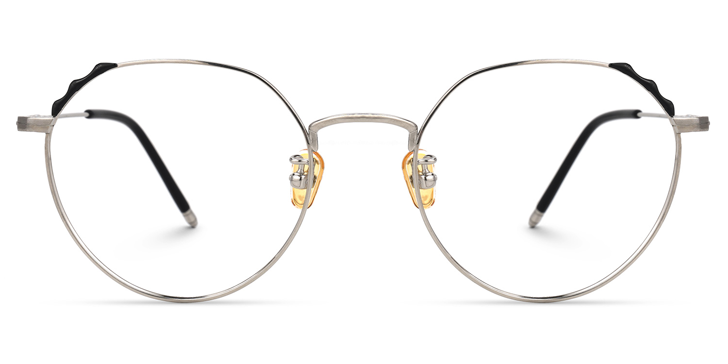 Riddle Geometric Silver Glasses