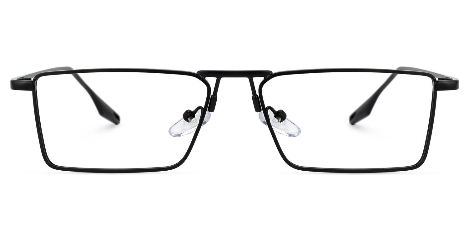 Mallet Rectangle Black Glasses0
