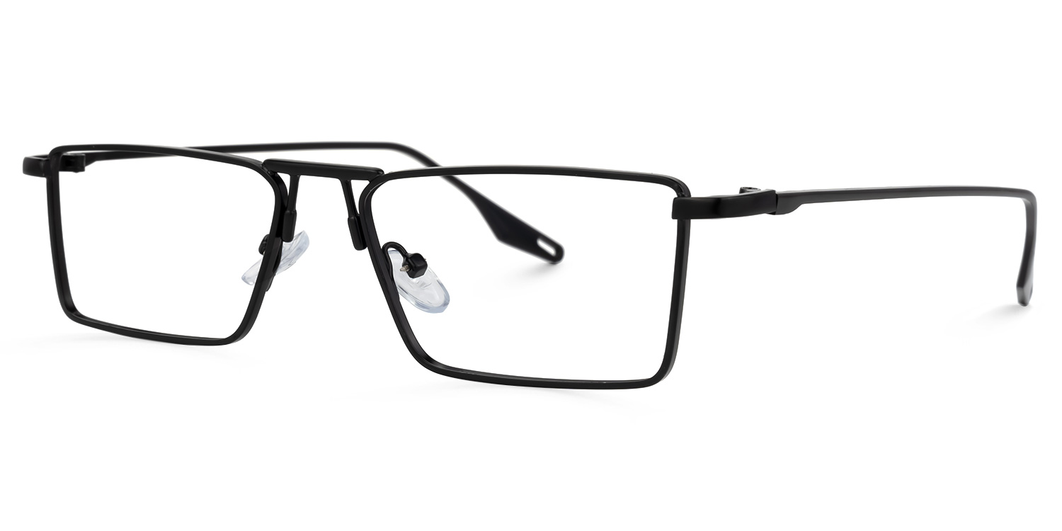 ZEELOOL Mallet Rectangle Black Glasses