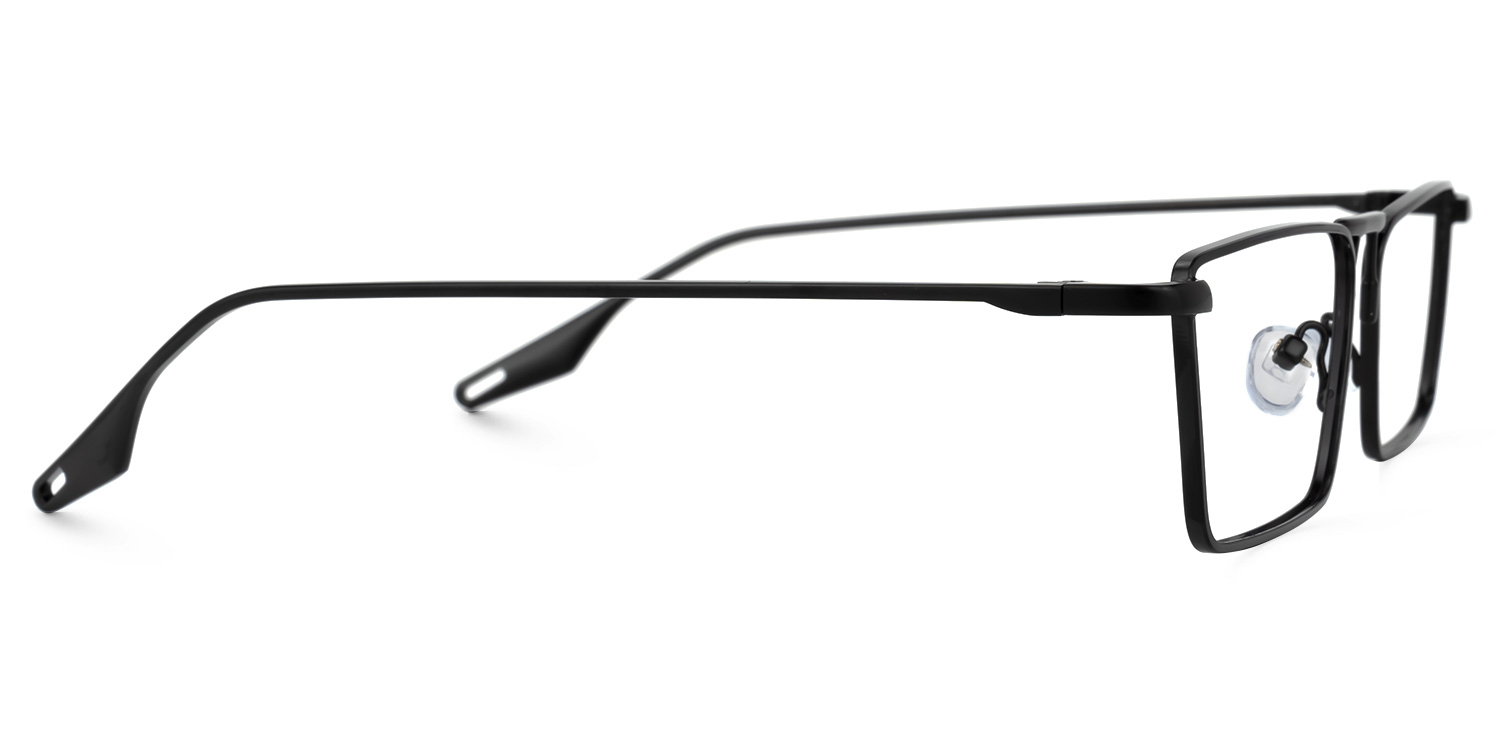 Mallet Rectangle Black Glasses2