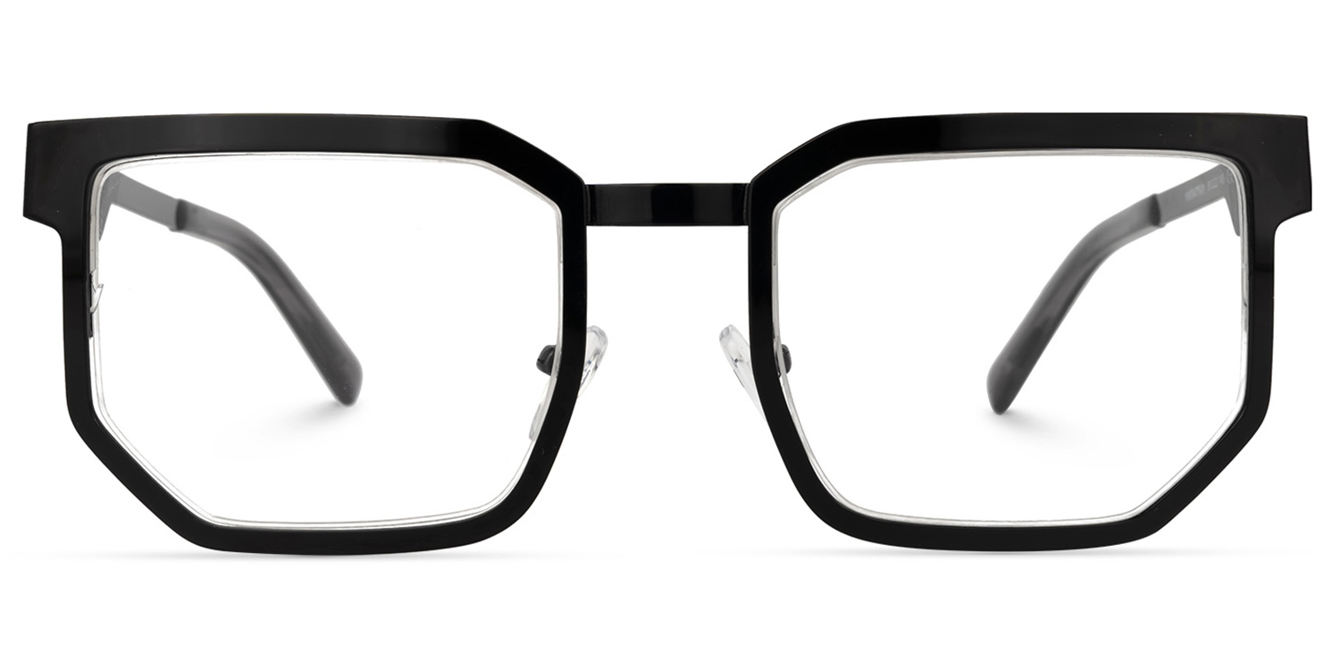 Barber Geometric Black Glasses0