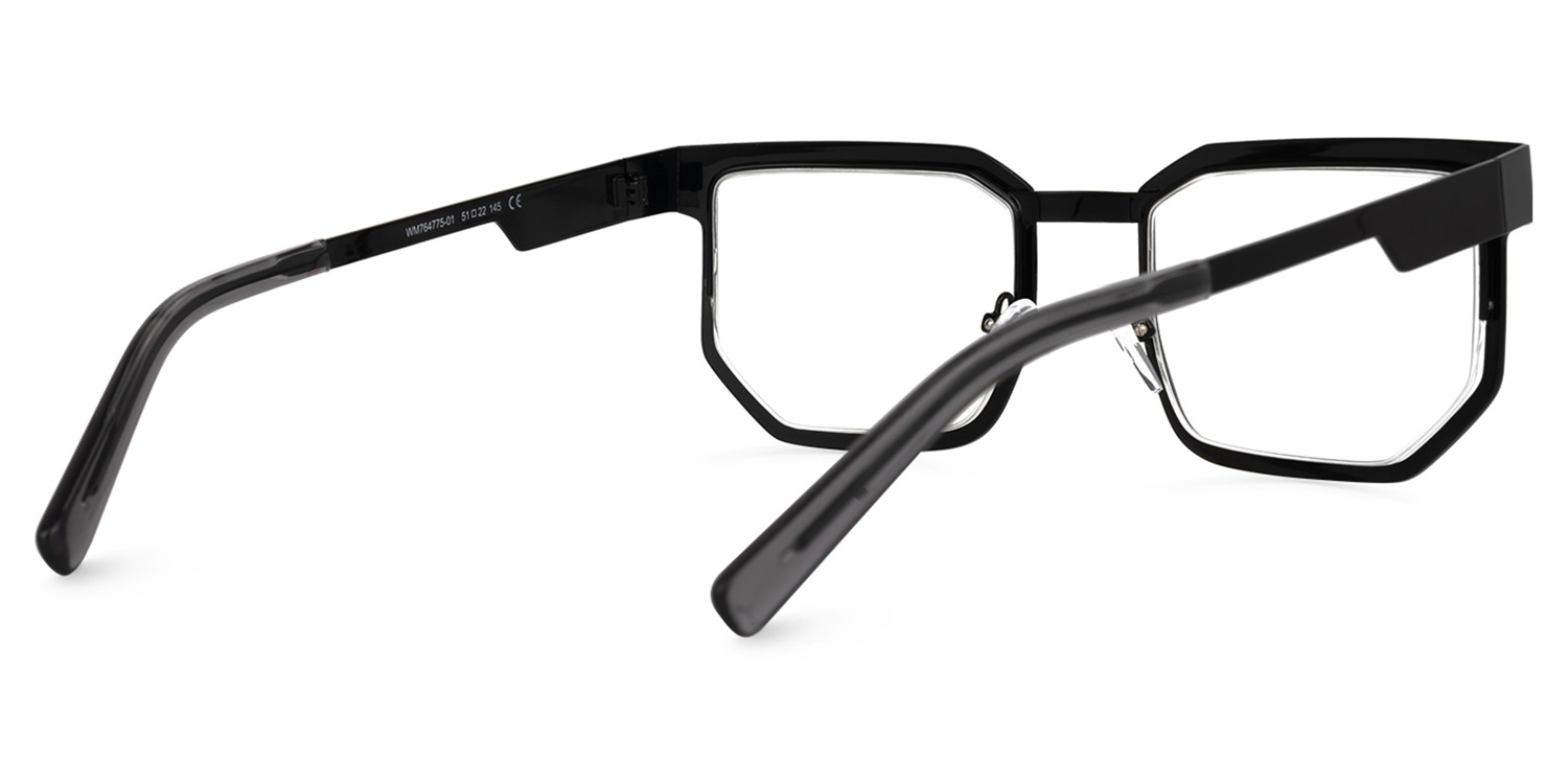 Barber Geometric Black Glasses3