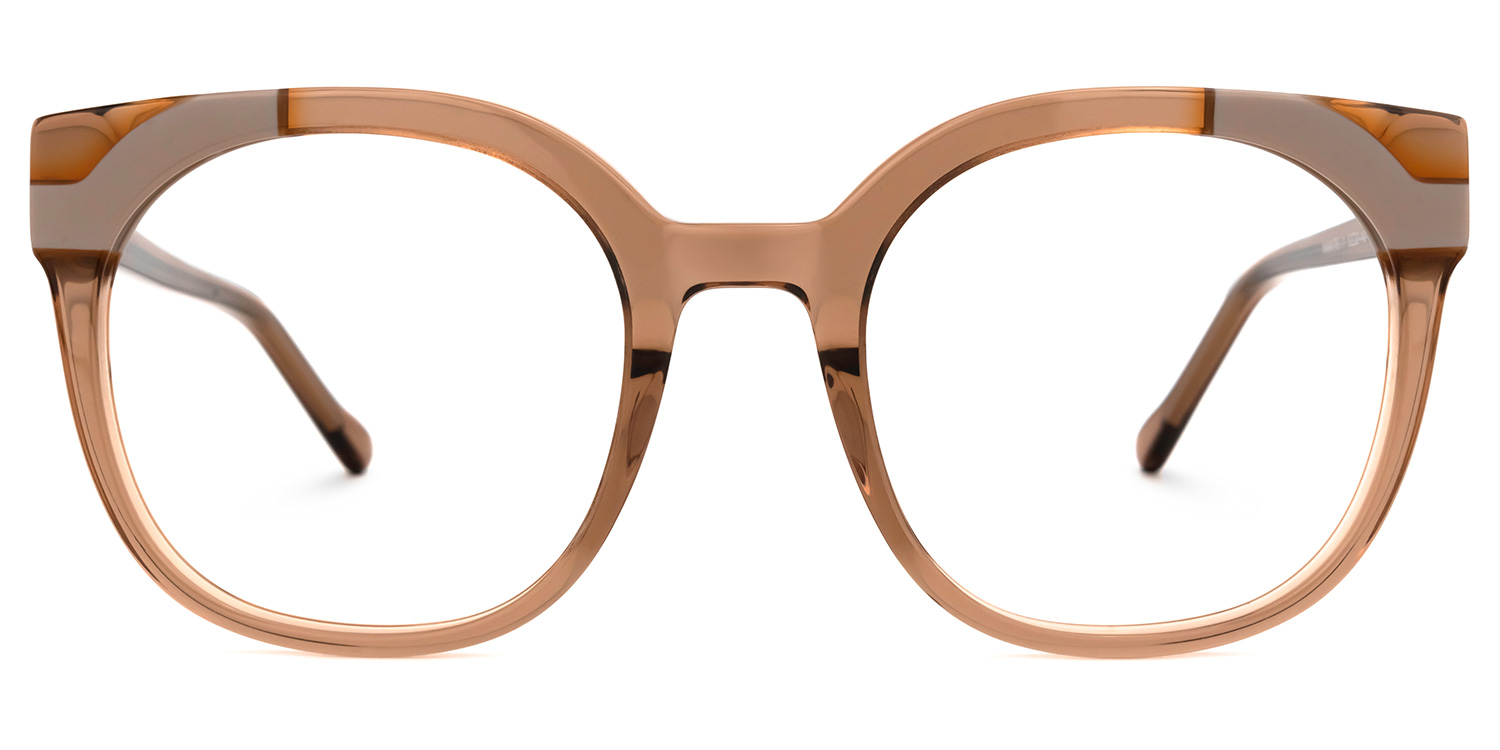 Nereida Round Brown Glasses