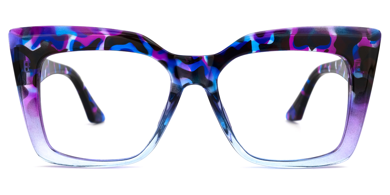 Tyhishia Square Purple-Tortoise Glasses