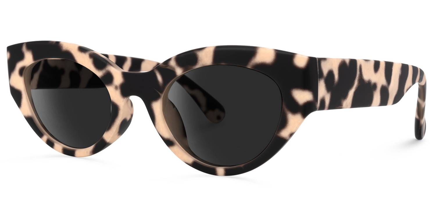 ZEELOOL Rocky Oval Leopard Sunglasses