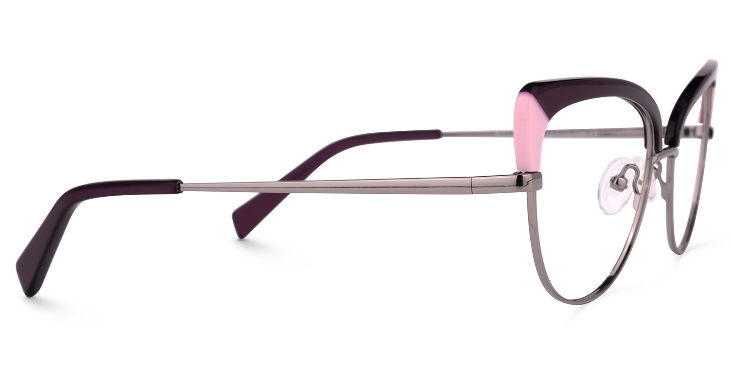 Myrdaliz Browline Dark-Red Glasses2