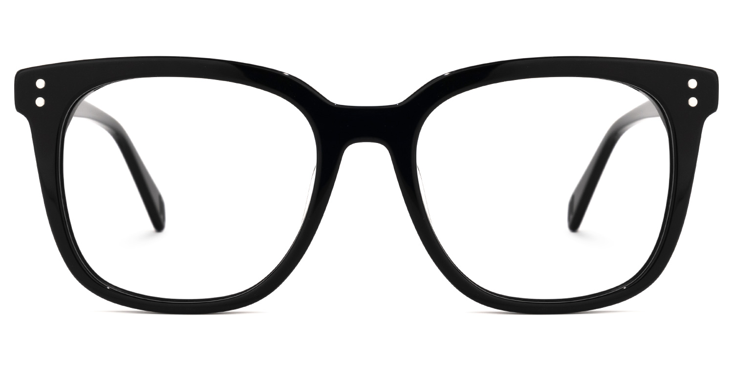 Lukretia Square Black Glasses
