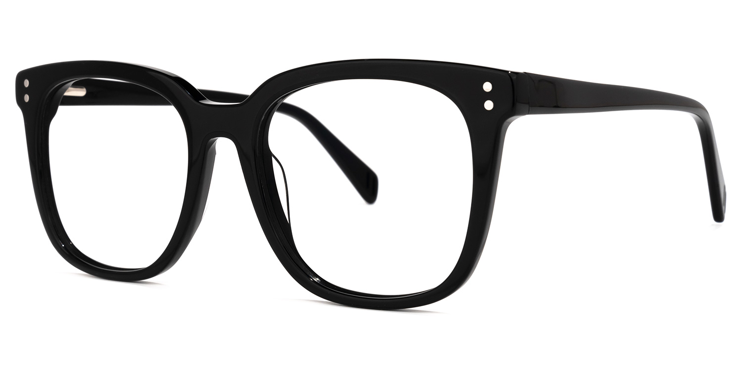 Lukretia Square Black Glasses