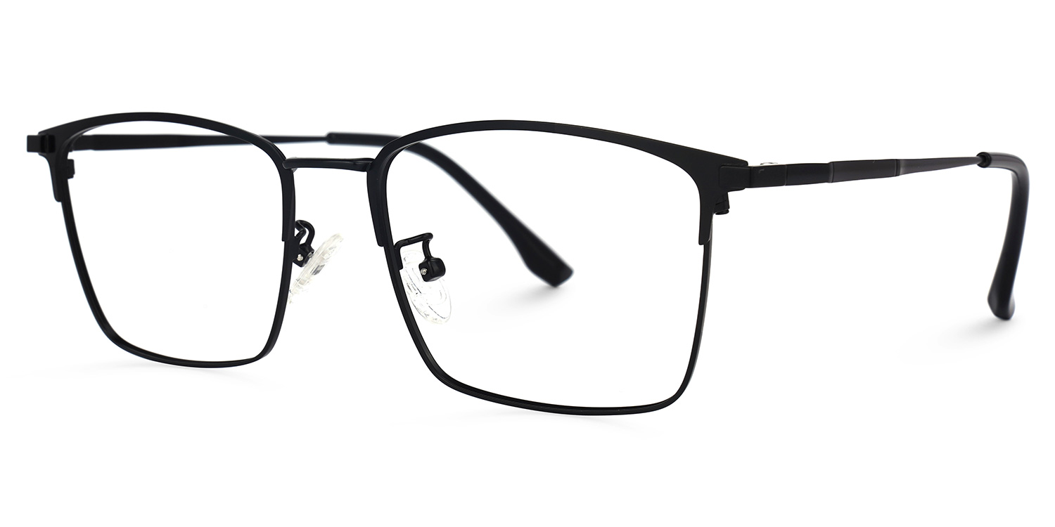 ZEELOOL Jones Rectangle Black Glasses