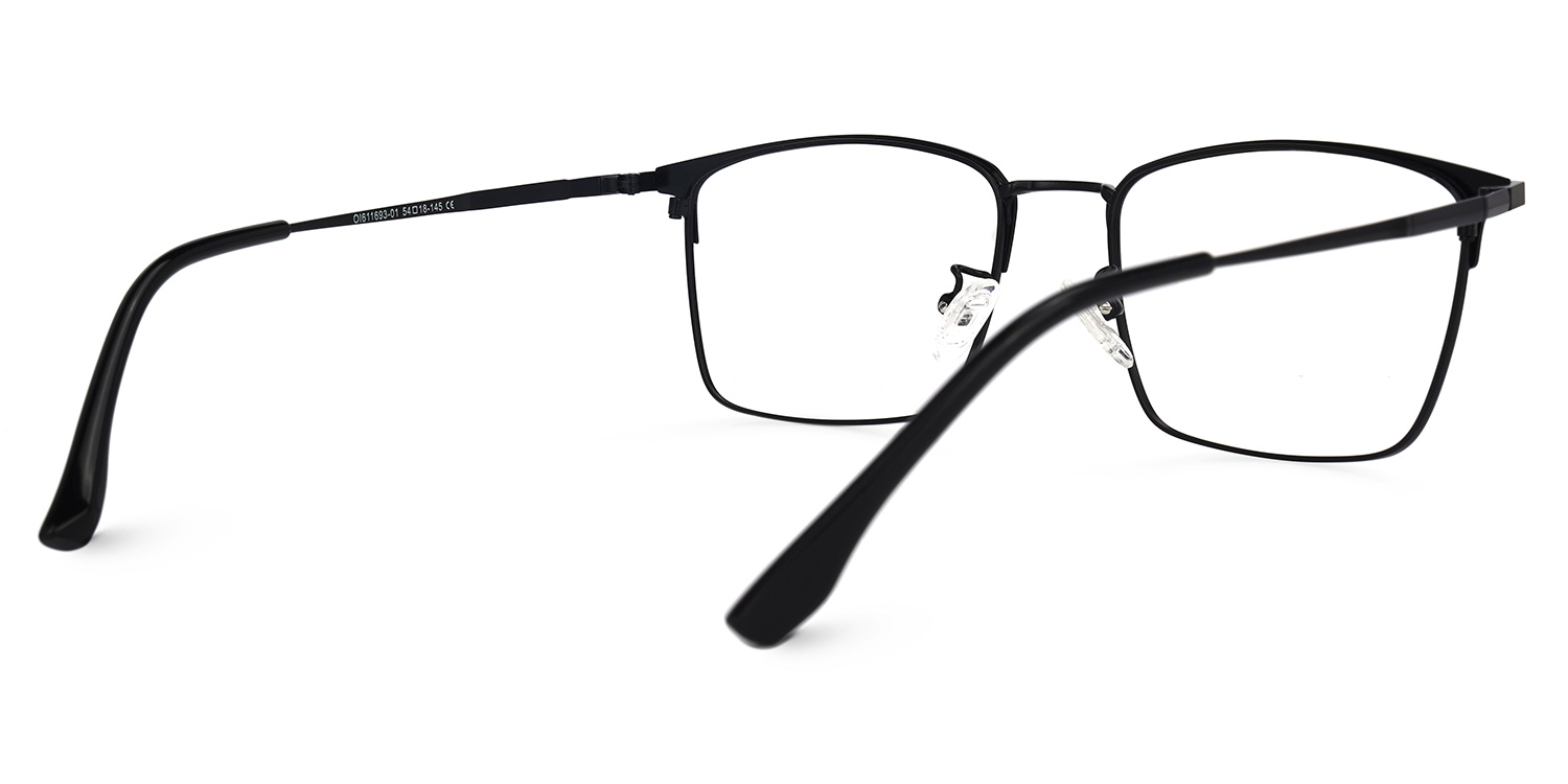 Jones Rectangle Black Glasses2