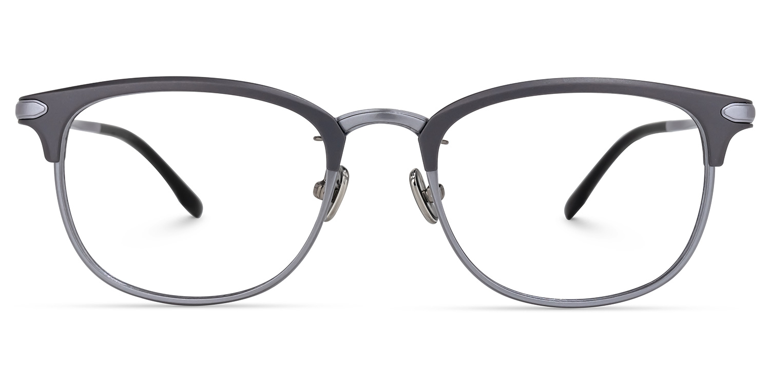 Moreno Browline Gray Glasses