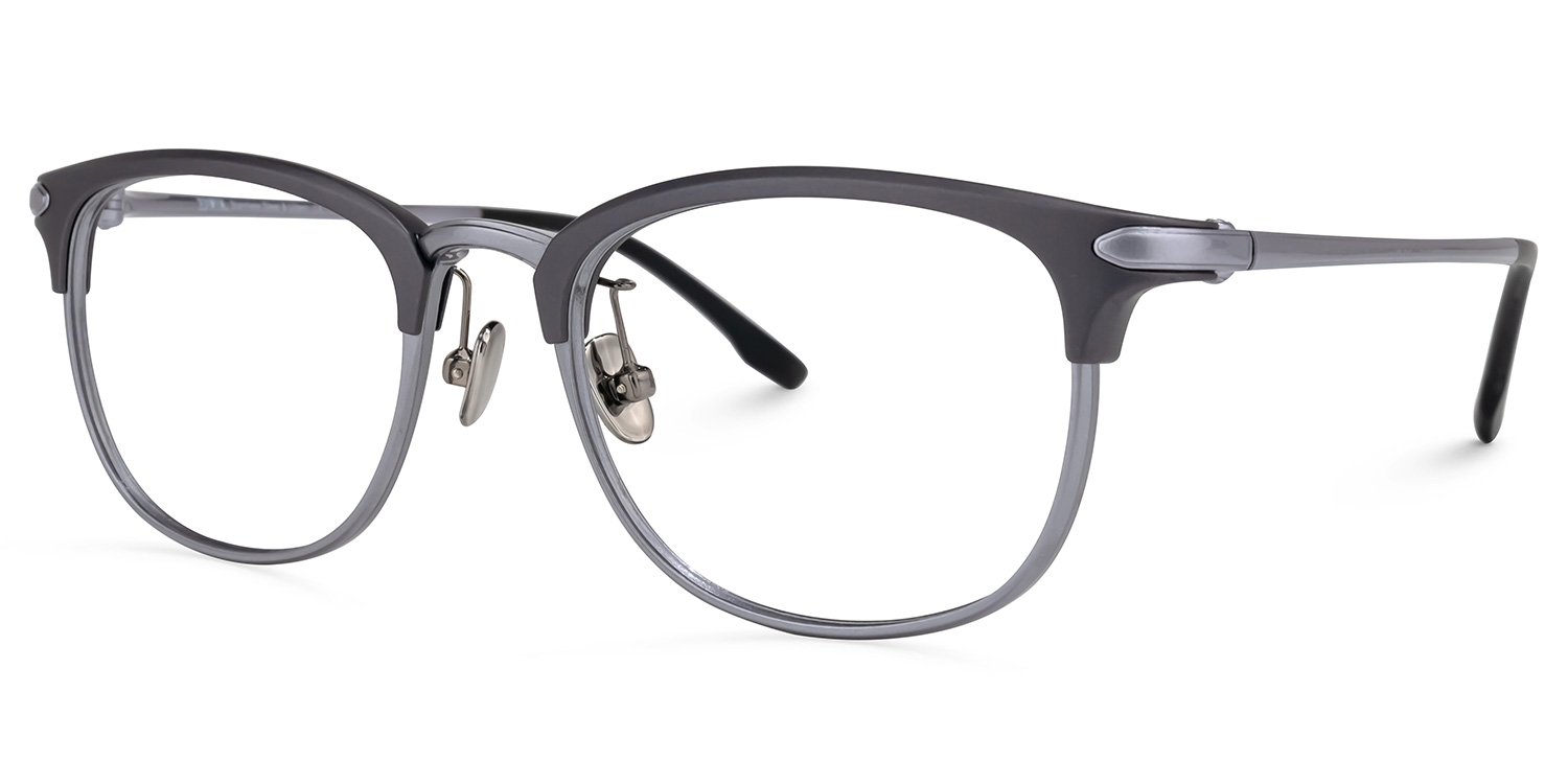 ZEELOOL Moreno Browline Gray Glasses